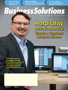 Michael V. Pavuk on the cover of Business Solutions Magazine, February 2016