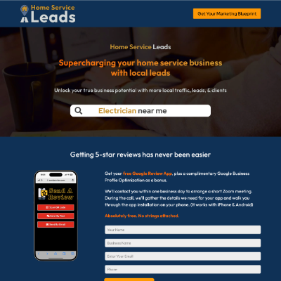Home Service Leads website